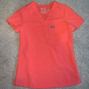 FIGS Hot Coral Catarina Top
